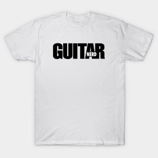 Guitar nerd black logo T-Shirt